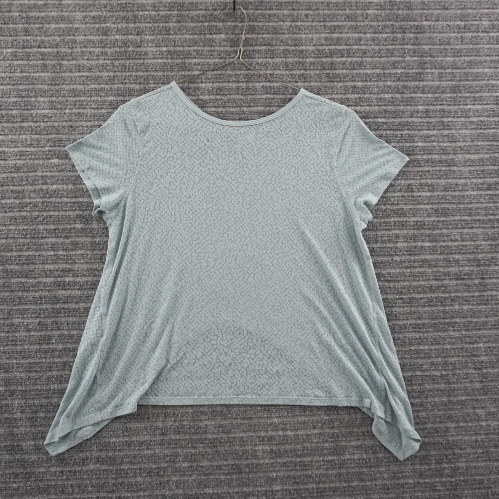 Lululemon Flowy Top Womens Size 10 Sage Green Crossover Back High Low Hem